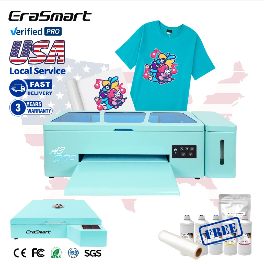 New Arrivals Custom Pink A3 Dtf Printer Automatic DTF Printer Printing Machine Print on Demand T Shirt DTF Printer for Clothes