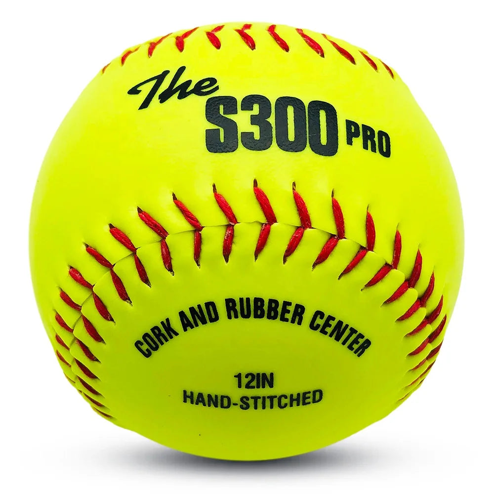 12 Inch Synthetic Leather Ball PVC Cover Cork Core S300Y Pro Softball Ball Softball Weston S300 Y Softballs