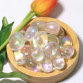 Natural Crystal Rainbow Aura Clear Quartz Rock Polished Tumbled Stone for Healing & Decoration DIY Inspired