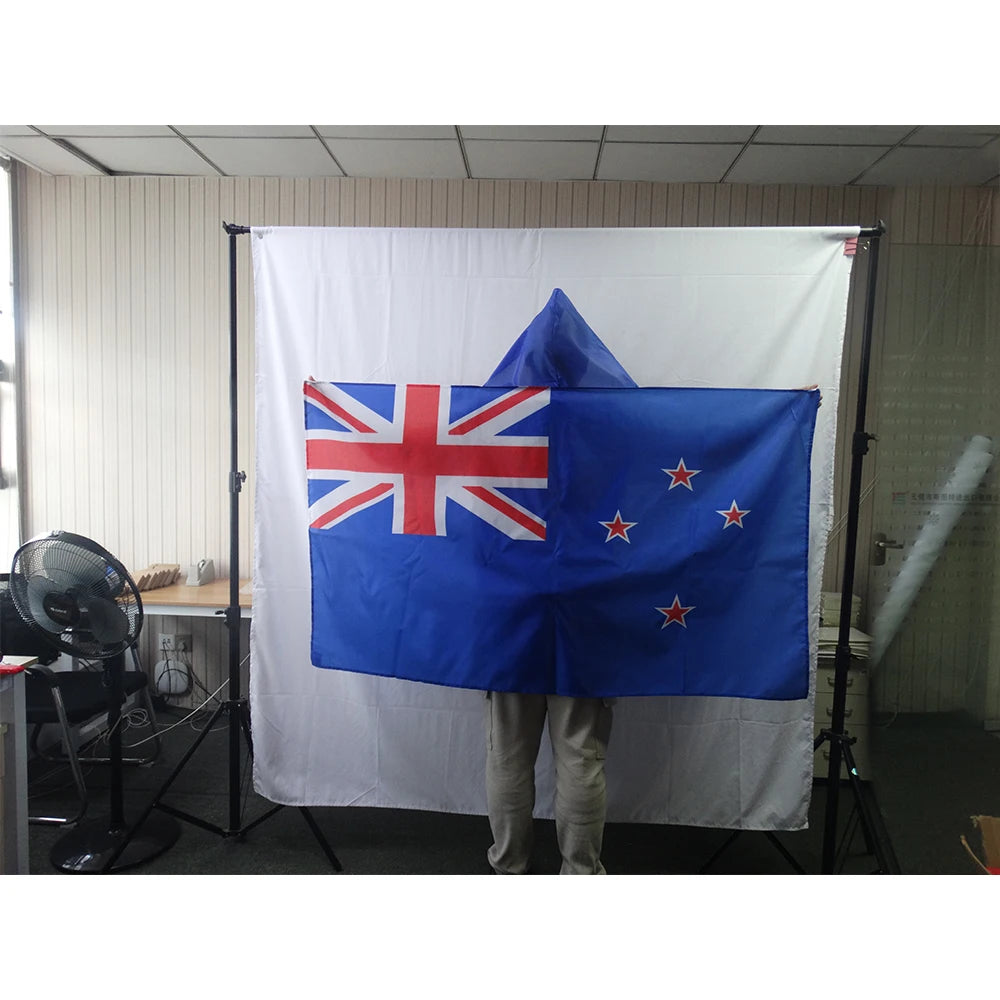 3x5ft  Football Match Custom Logo Cheering Fan Cape Body Flag New Zealand National Flag Cloak