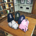Hot Customized Lightweight Korean Style Student Backpack Simple Fashionable Casual College Middle School Style Zipper Nylon Bag