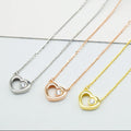 Wholesale Women  Jewelry 925 Sterling Silver Heart Necklace for Christmas Gift