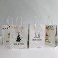 16*22*8cm Coloured Best Wishes Gift Paper Kraft Shopping Paper Bags with logo Gift Bag for Birthday Party Wedding
