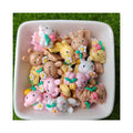 Kawaii Resin Fruit Flower Jewelry Beads DIY Craft Earring Pendants Bracelet Making Peach Animal Bear Rabbit Decoration