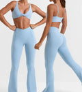 Summer High Quality Push up Gym Fitness Women Quick Dry Sport Bra and Flare Legging Set Two Piece Yoga Sets Fitness Clothes