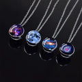 Space Nebula Planet Silvery 20MM Glass Ball Pendant Jewelry Men Women Clavicular Chain Necklace