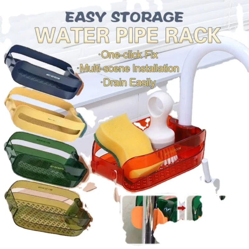 Kitchen Bathroom Household Sink Organizer Faucet Hanging Drain Rack Storage Holders & Racks Plastic Rectangle