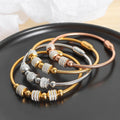 Fashion Pvd Gold Plated Stainless Steel Bangle Micro Pave Bling Zircon Bracelets Bangles for Women Pulsera De Acero Inoxidable