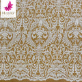 High Quality White African Bridal Lace Embroidery French Laces for Women Wedding Dress Fabric HY1666-1