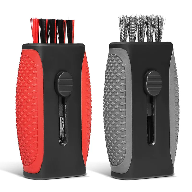 2 in 1 Pocket Size Foldable Golf Multi-functional Tool Divot Tool Groov Cleaner Brush Kit