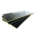 Hot Selling Insulation with Aluminum Foil and Black Fiber Tissue 48kg/m3 50mm Thermal Insulation HVAC System Glass Wool Panels