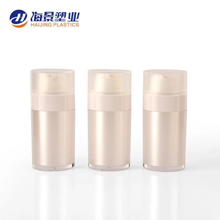 Eco Friendly White Empty PP Plastic Cosmetic Packaging Container Serum Lotion 15ml 30ml 50ml Airless Pump Bottle