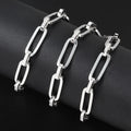 Stainless Steel Flat Oval Cross Chain Ornament Chain DIY Necklace Bracelet Choker Fashion Niche Light Luxury Wind