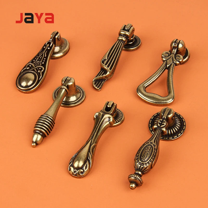 JAYA Vintage Chest Drawer Pendant Handle European-style Furniture Ring Zinc Furniture Handle Knob