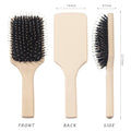Wholesale Wooden Hairbrush Set with Paddle Design Nylon Mixed Comb Scalp Massage Curly Detangling Women Home Use