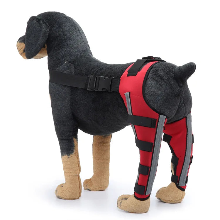 Wholesale Dog Knee Braces Metal Hinged Flexible Dog Support and Reflective Seat Belts Arthritis Knee Dog Leg Braces