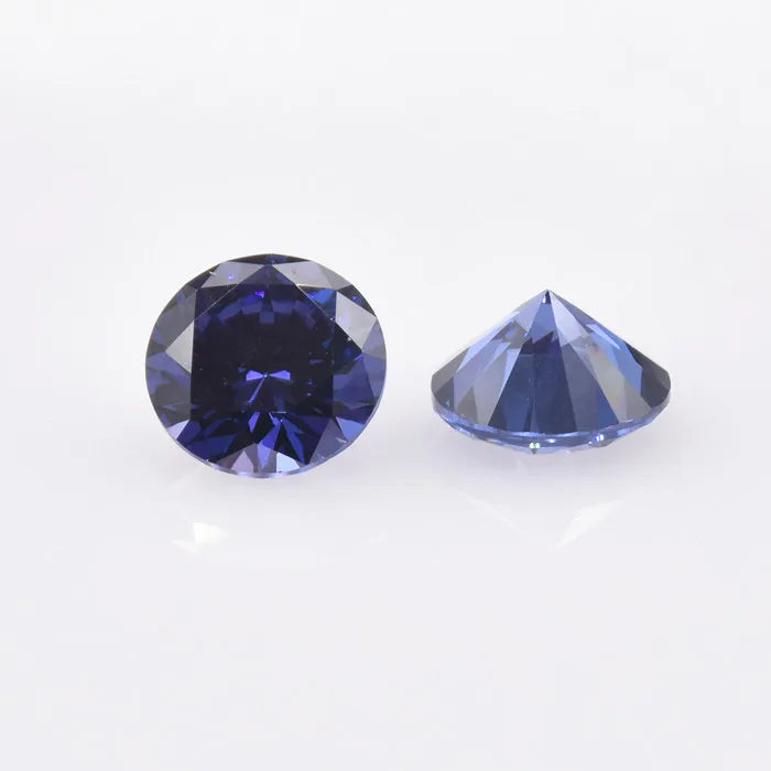 Tanzanite Loose Stones Sale Blue Cubic Zirconia 6.5mm Round Lab Grown Stones for Jewelry Accessory