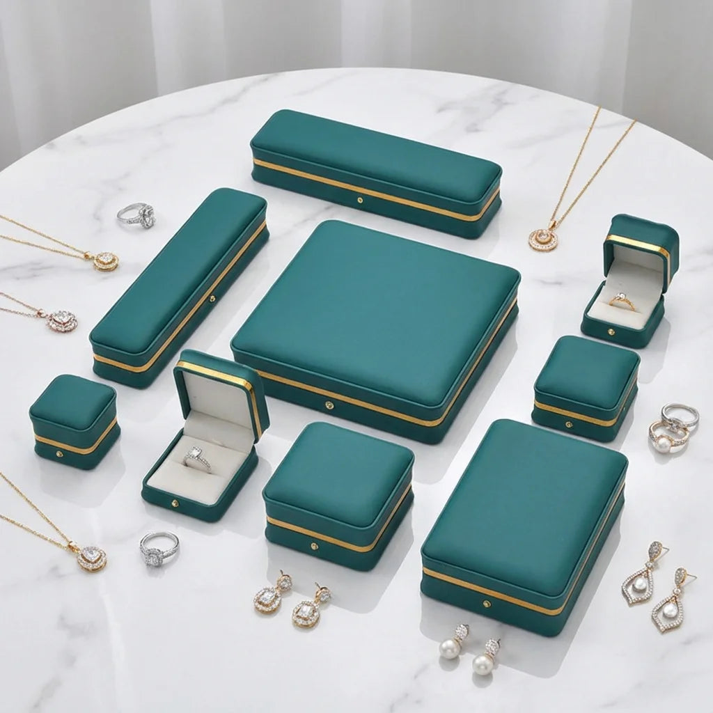 High-Grade Phnom Penh PU Jewelry Boxes Elegant Gift Box for Rings Pendants Bracelets Necklaces Pearl Jewelry