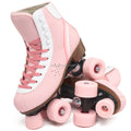 Factory Wholesale Custom Double Row the Skating Shoes White Roller Skates Beginner Skates Four-wheel