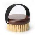 Vintage dark walnut wood sisal bristle bath brush
