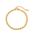 18K Gold  Stainless Steel Heart Shape Stainless Steel  Bracelet for Girls Women