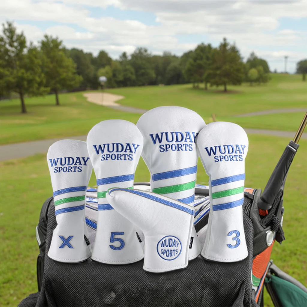 Premium Pu Leather JTS Wuday Sports Logo Golf Headcover Sets