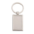 Wholesale Solar Car Key Holder Engraved Logo Blank Metal Key Ring Alloy Rectangle Keychain with UV Printing and Epoxy