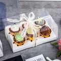 Clear Christmas Cupcake Box Cupcake Containers Plastic Disposable Transparent Cupcake Box