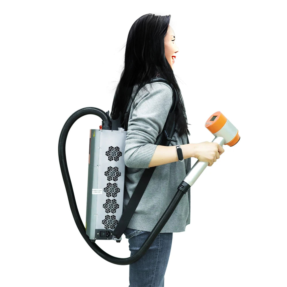 100w 200w Portable Backpack Rust Removal Fiber Pulse Laser Clean Cleaner Cleaning Machine Backpack