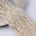 Real Natural Pearls Beads 4.5-5mm Baroque Straight Hole Freshwater Pearl Necklaces Jewelry