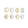 16G Body Piercing Jewelry Titanium Helix Rook Conch Cartilage Daith Tragus Earring Double Hoop Nose Ring for Women