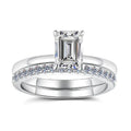 925 Sterling Silver Moissanite Ring for Women Grandmother Cut Minimalist Folding Ring Cross-Border Wholesale