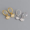 New Trendy Cute Bird Zircon Hoop Earrings 18k Gold 925 Sterling Silver Fashion Huggie Hoop Earrings for Women