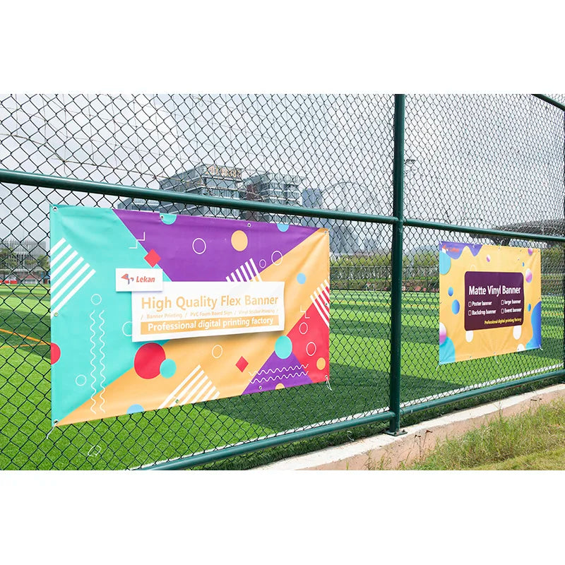 Digital Printing on Vinyl Mesh Banner/ Full Color Printed Banner Vinyl Sign/ Advertising Banner with Grommets