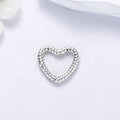 Manual Polishing 925 Solid Silver Heart Shape Lock Twisted Charm Holder Clip Snap Clasps for Necklace Bracelet Jewekry