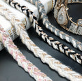 New Eco-Friendly 1.5 cm Elastic Lace Webbing Strap Crocheted Woven Lace Fabric for Shoes and Bags Neckline Decoration