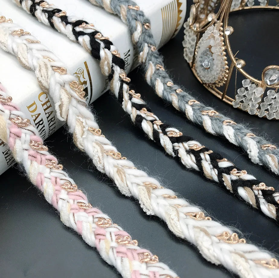 New Eco-Friendly 1.5 cm Elastic Lace Webbing Strap Crocheted Woven Lace Fabric for Shoes and Bags Neckline Decoration