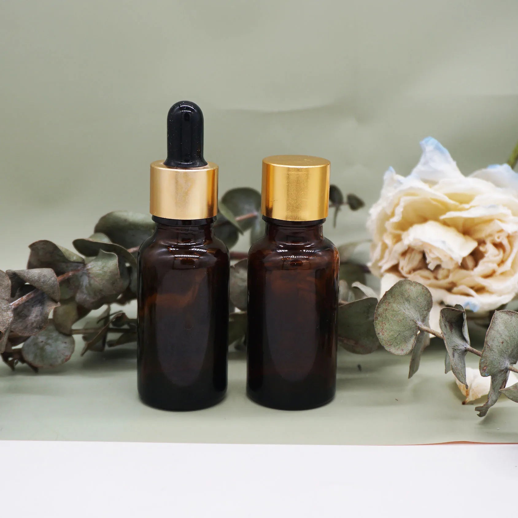 50ml Frosted Round Cosmetics Hair Oil Bottles 100ml 1 Ounce Glass Bottles Amber Glass Dropper Bottle