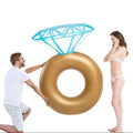 Engagement Party Pool Party Inflatable Diamond Swim Ring Pool Float Swimming Tube Durable Eco-friendly PVC Customized Printing