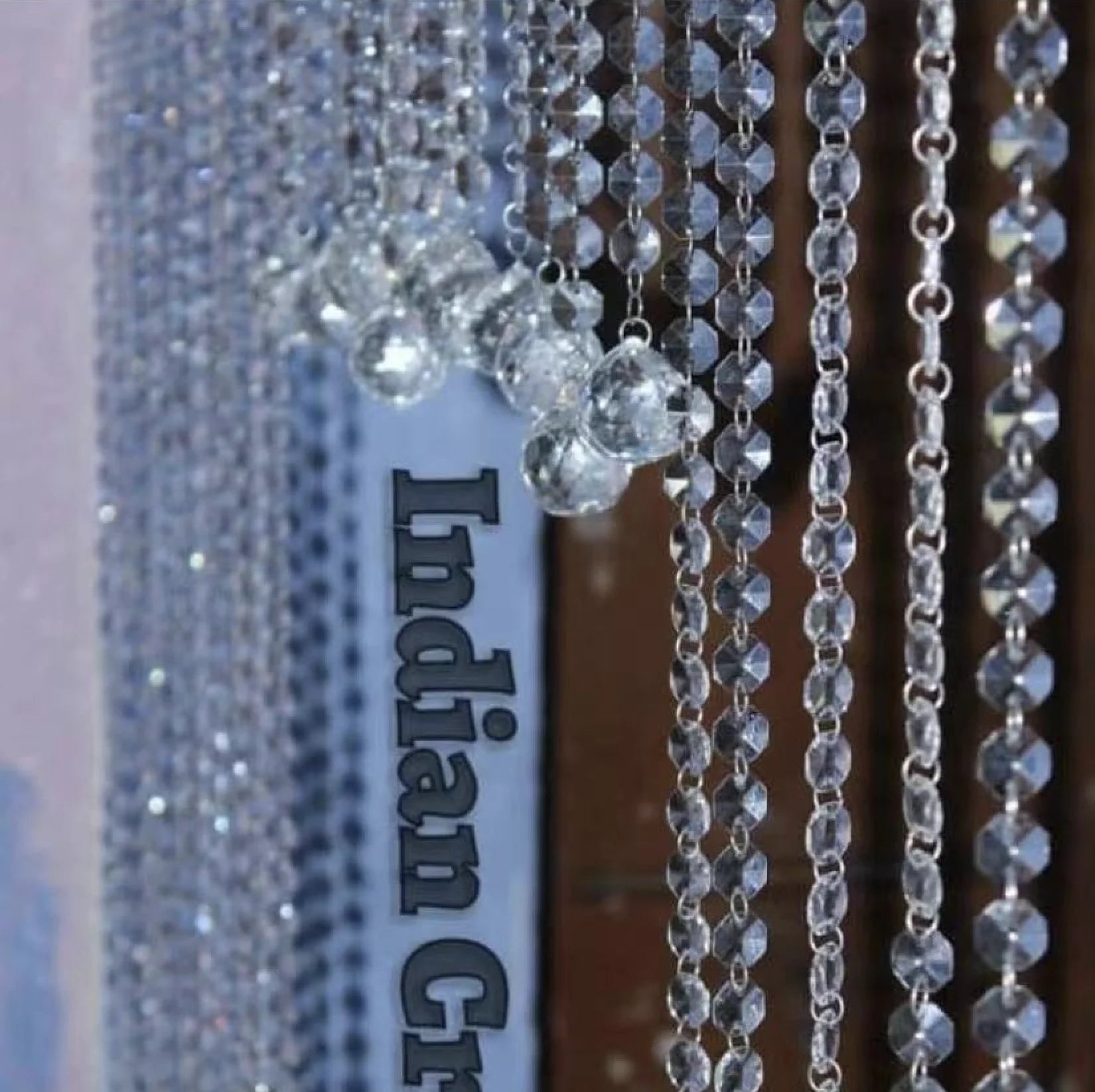 Ceil85  Wholesale Crystal Ceiling  Hanging Curtain Crystal Beaded Wedding Party Decoration
