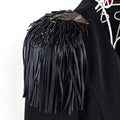 Eco-Friendly PU Leather Fringe Shoulder Patch Beaded Decorative Accessories for Coats Suits Dresses Clothes Shoes Fashion PVC