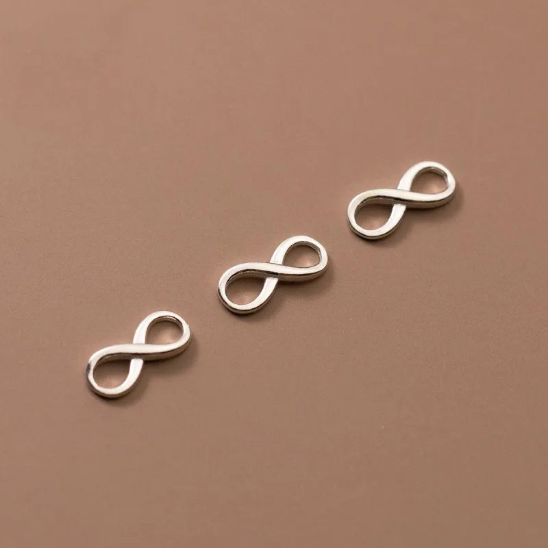 Wholesale 925 Sterling Silver Infinity Symbol Connector Charms Pendants DIY Jewelry Accessories