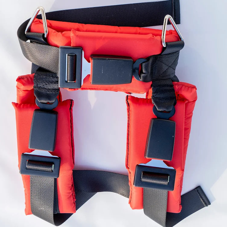 Safety Harness Half Body Nylon Sponge Foam Protective Net for Amusement Park Bungee Trampoline Health Club Attaching Ropes MegaBDM