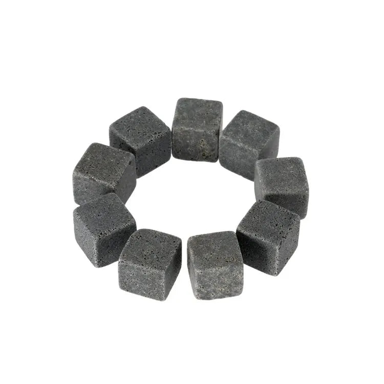 DIY Bar Accessories Wholesale Personalized Granite Marble Cubes Chilling Stone Set in Gift Case Whisky Ice Stone
