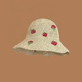 WD-A799 Foldable Floppy Straw Paper Striped Hats for Women-Premium Quality Outdoor Travel Casual Fashion