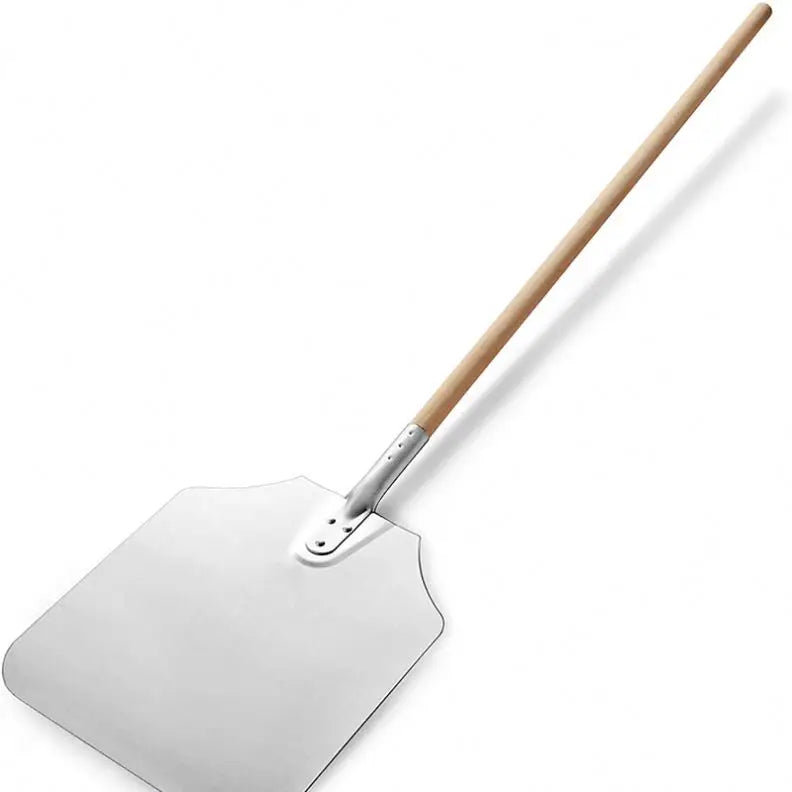 Non Stick Huge Aluminium Metal Pizza Oven Peel Shovels With 92cm Wooden Bamboo Handle/