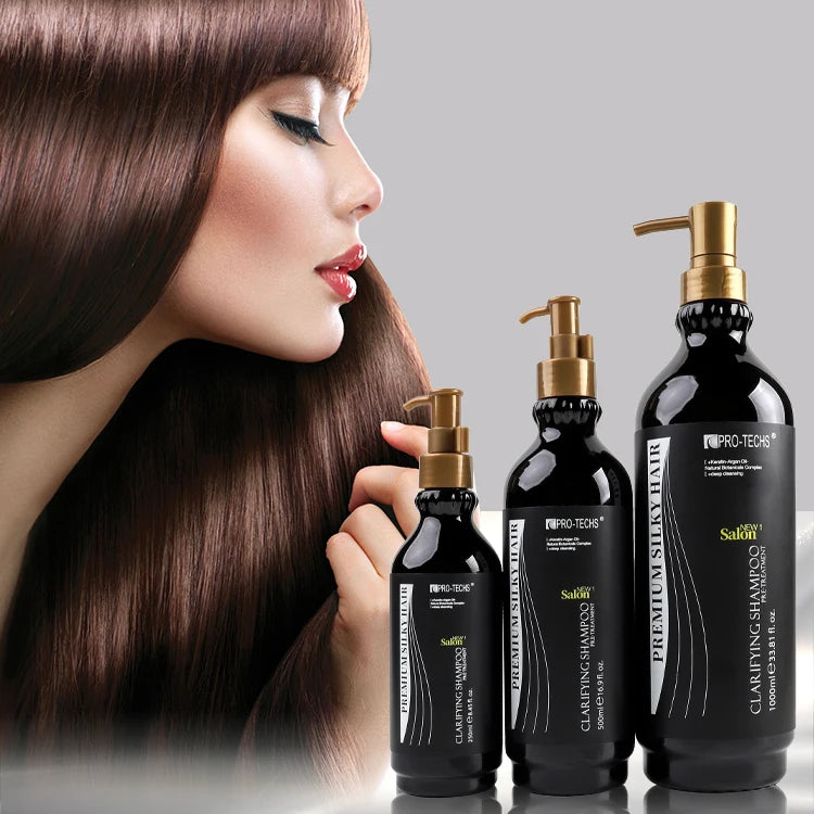 OEM Keratin Treatment Cream Silk Purifying Keratin Deep Cleansing Clarifying Shampoo for Salon