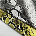 Waterproof Custom Printed Skin Shaoxing Tangcai Snake Design Faux Leather Sublimation Print PU Leather Fabric Garments Dresses