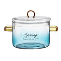 Big Size Transparent clear Double-ear Cooking Pot Borosilicate Glass Cooking Pot