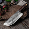 7 Inch Handmade Full Tang Forged High-carbon Steel Slaughter Knives Chinese Chef Cleaver Butcher Knife